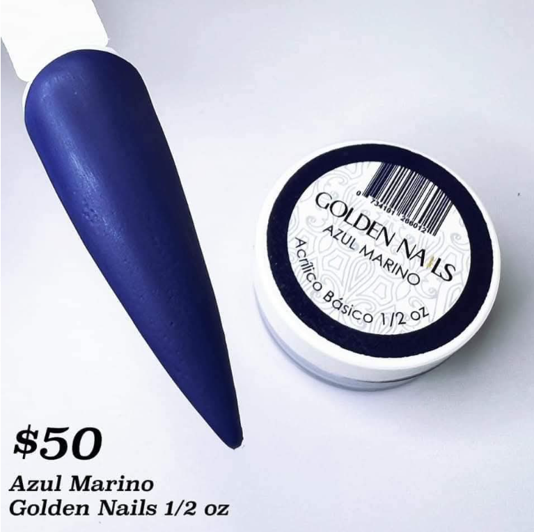 ACRILICO AZUL MARINO GOLDEN NAILS